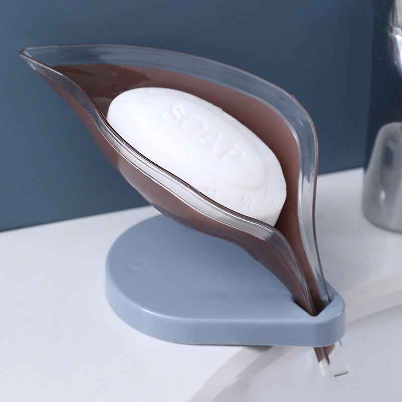 Sarah Express Suction Cup Soap Holder Drain Rack for Kitchen Bathroom Sink Storage Organizer A Brown 1pc
