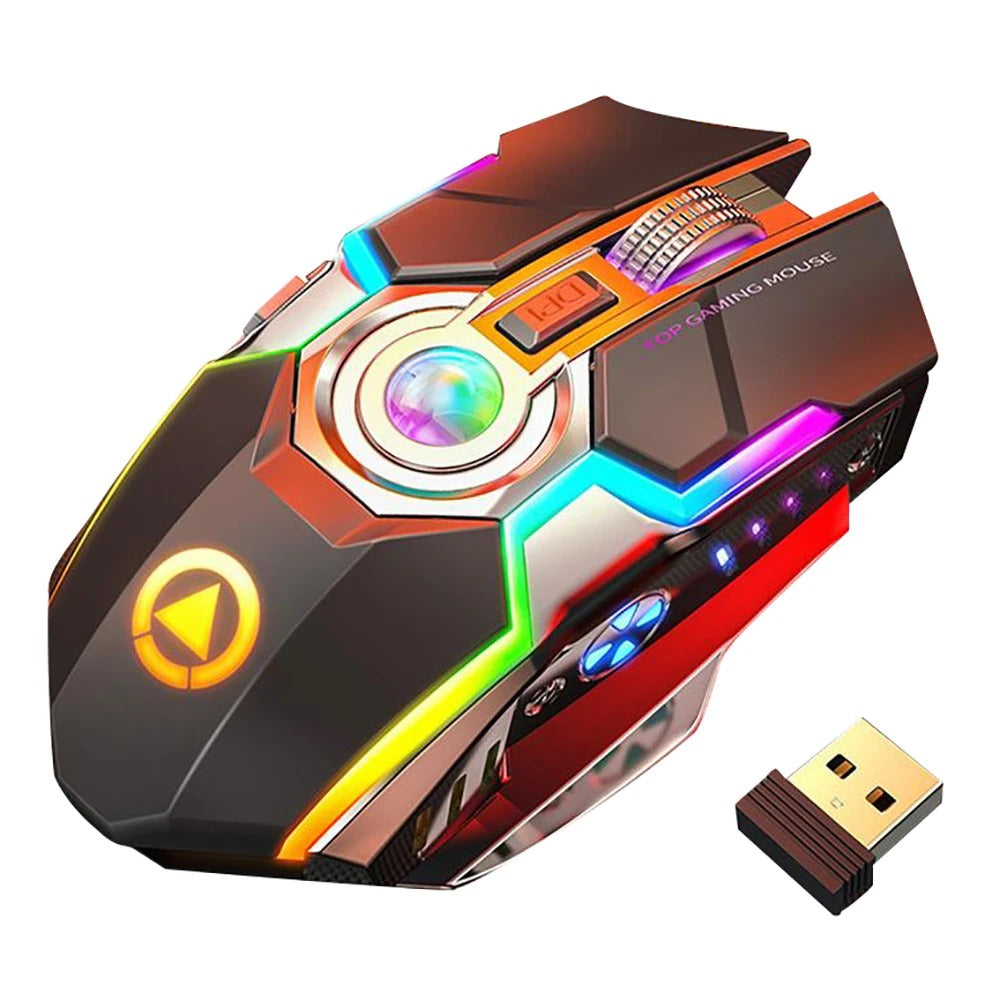 Sarah Express Wireless RGB Gaming Mouse Rechargeable Silent Click Ergonomic