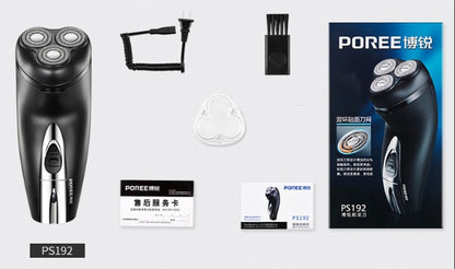 Sarah Express 3-Blade Rechargeable Electric Shaver for Men - Cordless Rotary Razor with LED Indicator