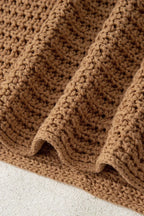 Sarah Express Women's Hollowed Detail Wide Sleeve Loose Pullover Sweater