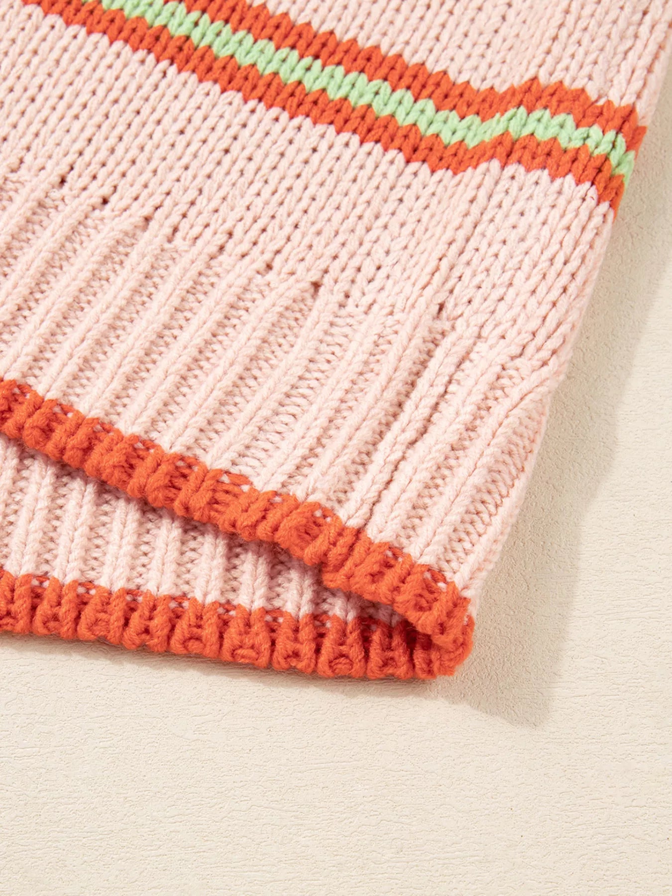 Sarah Express Women's Open Front Striped Pattern Knit Oversize Cardigan