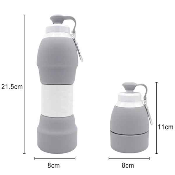 Sarah Express Collapsible Silicone Water Bottle - Portable Foldable Sports Bottle 580ml