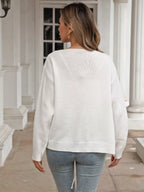 Sarah Express Women's Tie-Front Long Sleeve Cardigan - Ribbed Knit Sweater with Pockets