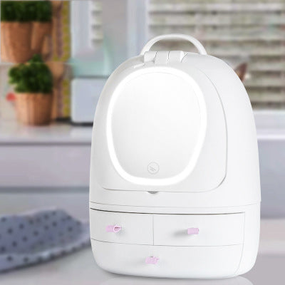 Sarah Express LED Makeup Mirror Cosmetic Storage Organizer with Adjustable Double-Sided Mirror LED Usb