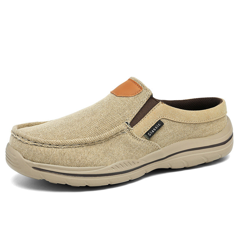 Sarah Express Plus-size Casual Lightweight Slip-on Mules For Outdoor Wear 8819 Khaki