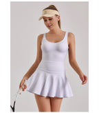 Sarah Express Women's High-Stretch Bodycon Mini Dress Anti-Ride-Up Athletic Sporty Summer Dress