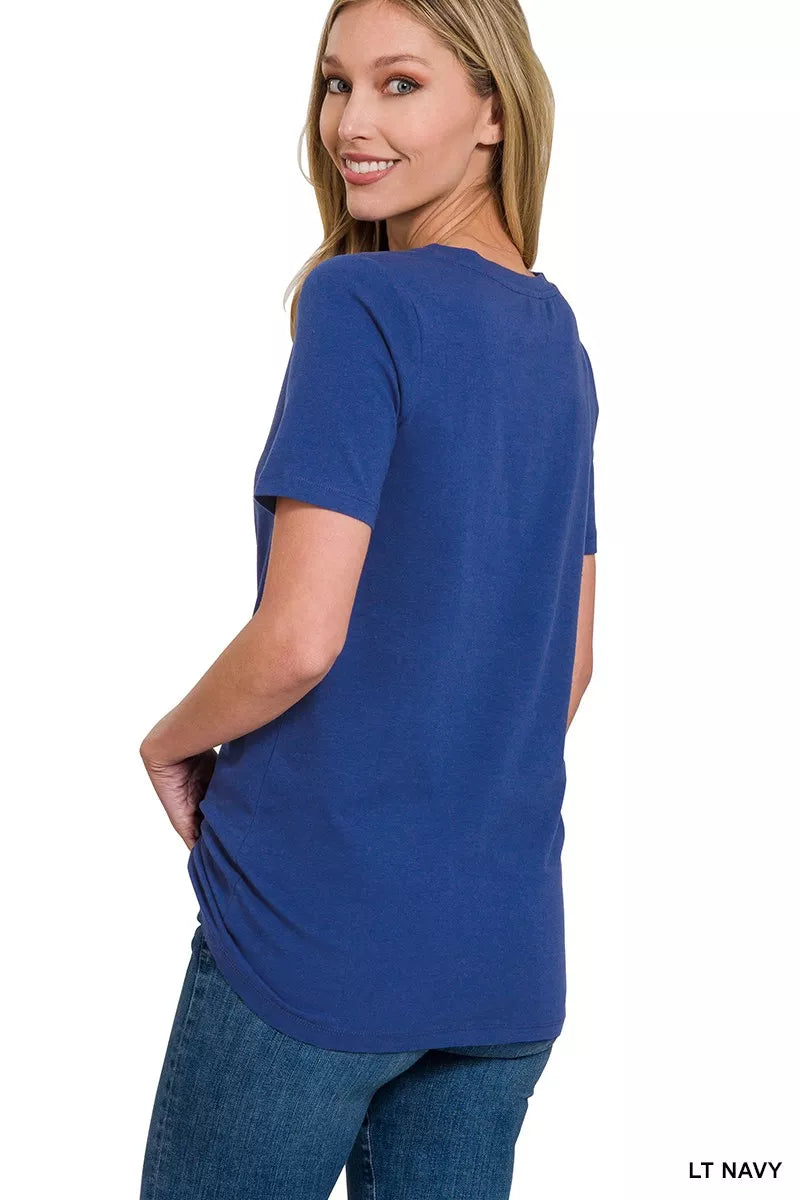 Sarah Express Women's V-Neck Short Sleeve T-Shirt