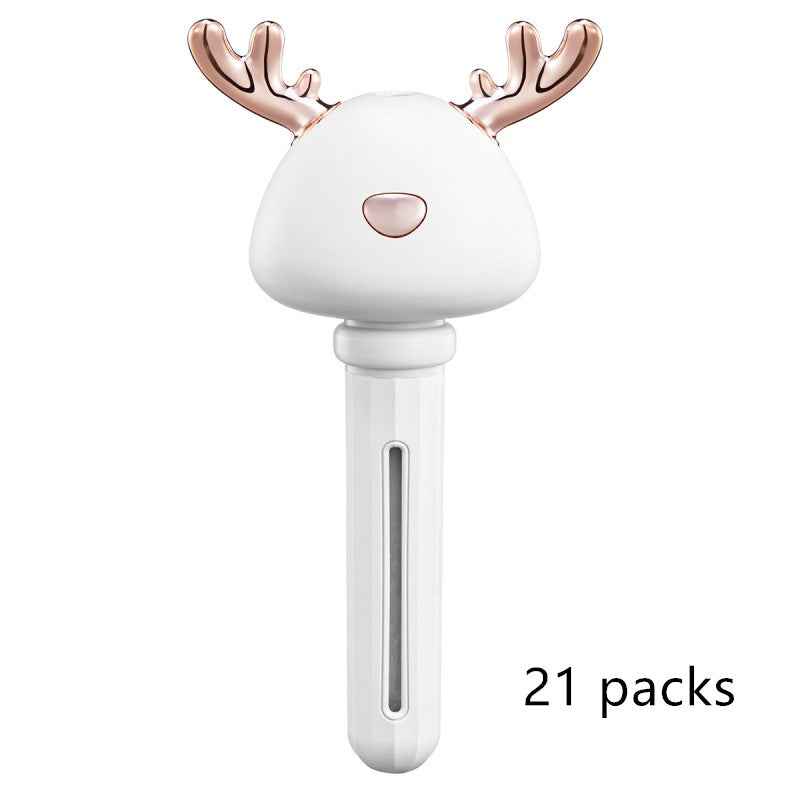 Sarah Express Donut Mini Humidifier USB Car Air Freshener - Portable Aromatherapy Diffuser White elk 21packs