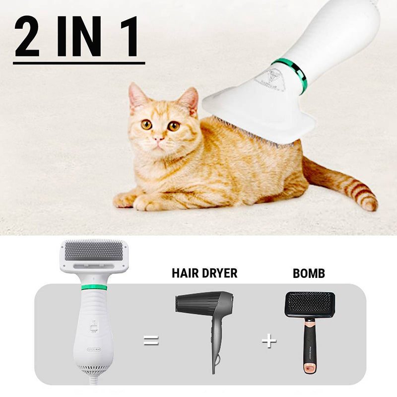 Sarah Express 2-in-1 Pet Hair Dryer Brush Comb for Dogs & Cats