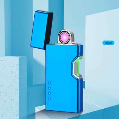 Sarah Express USB Rechargeable Electric Lighter - Windproof Infrared Sensor Flameless Arc Lighter Blue