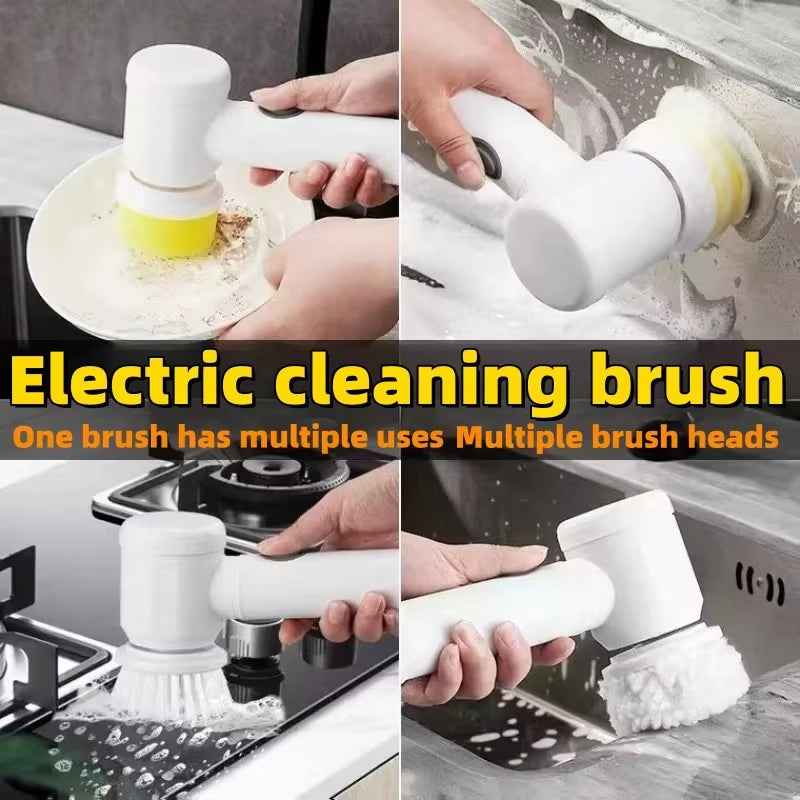 Sarah Express 5-in-1 Electric Cleaning Brush - Cordless Power Scrubber for Bathroom, Kitchen & Home Cleaning