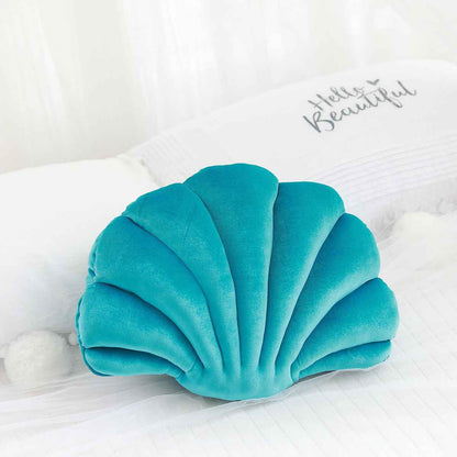 Sarah Express Shell Pillow Cushion - Plush Decorative Throw Pillow for Sofa Bed Home Decor Lake Green
