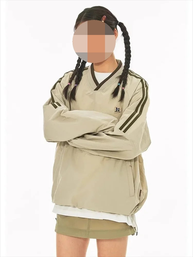 Sarah Express Harajuku Retro Oversized Pullover Sweater Unisex Street Style