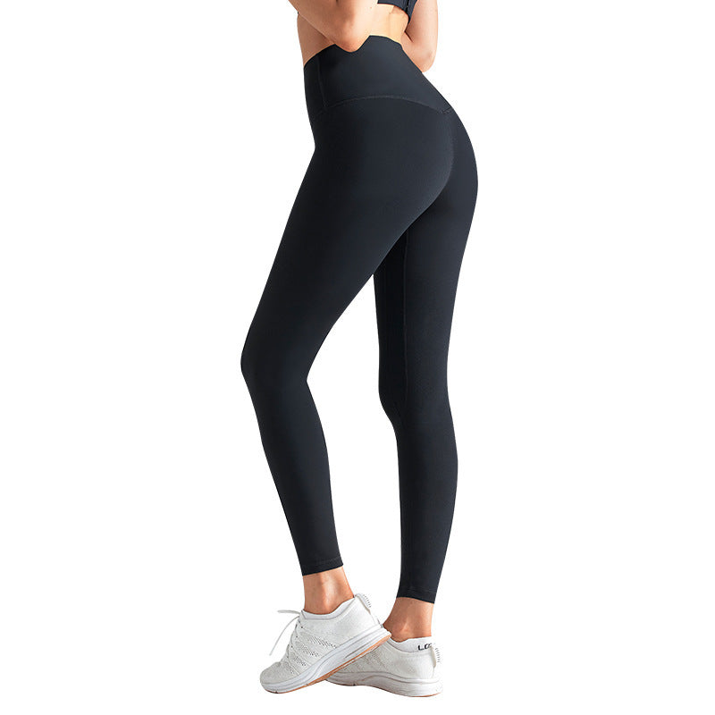 Sarah Express Women's Slim Fit Nylon Yoga Pants High Stretch Athletic Leggings Workout Activewear