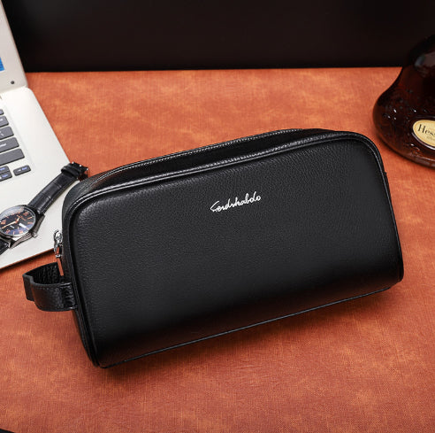 Sarah Express Men's PU Leather Clutch Bag | Business Travel Handbag for Men | Black & Brown