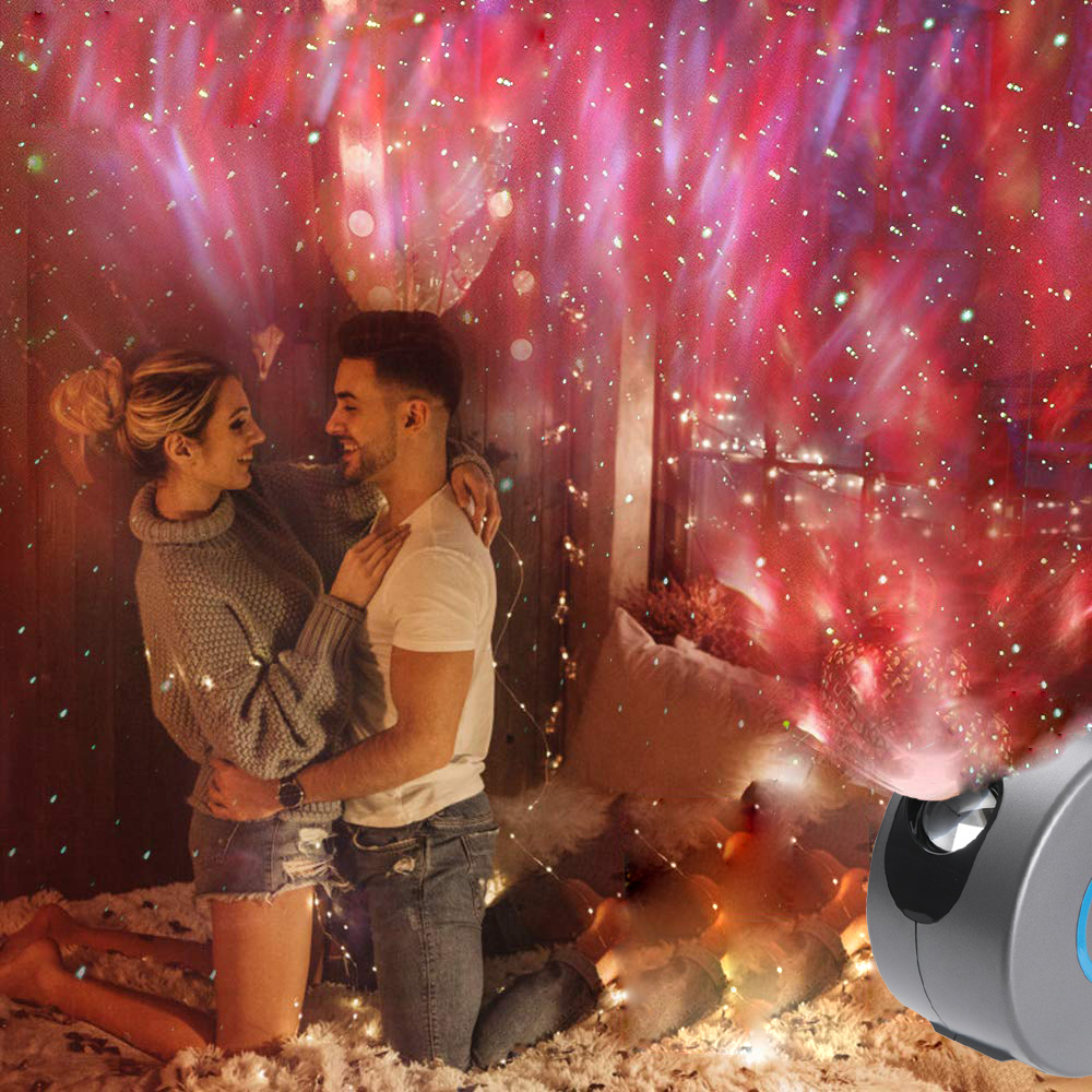 Sarah Express Galaxy Starry Sky Projector Night Light with Remote Control - 7 Color LED Rotating Projector