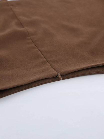 Sarah Express Women's Double-Breasted Blazer & Asymmetrical Skirt Set