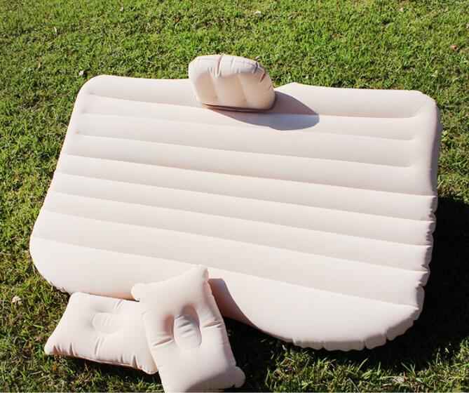 Sarah Express Premium Car Travel Bed - Universal Fit SUV Backseat Air Mattress with Pump Cream coloured blocked