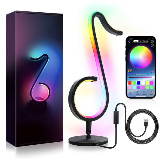 Sarah Express Smart LED Atmosphere Light - APP Remote Control RGB Symphony Night Light with 180° Rotation