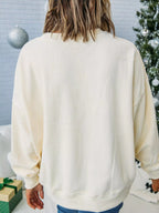 Sarah Express Women's Merry Little Thing Corded Letter Graphic Ribbed Sweatshirt