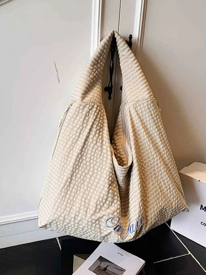 Casual Style Plaid Handbag