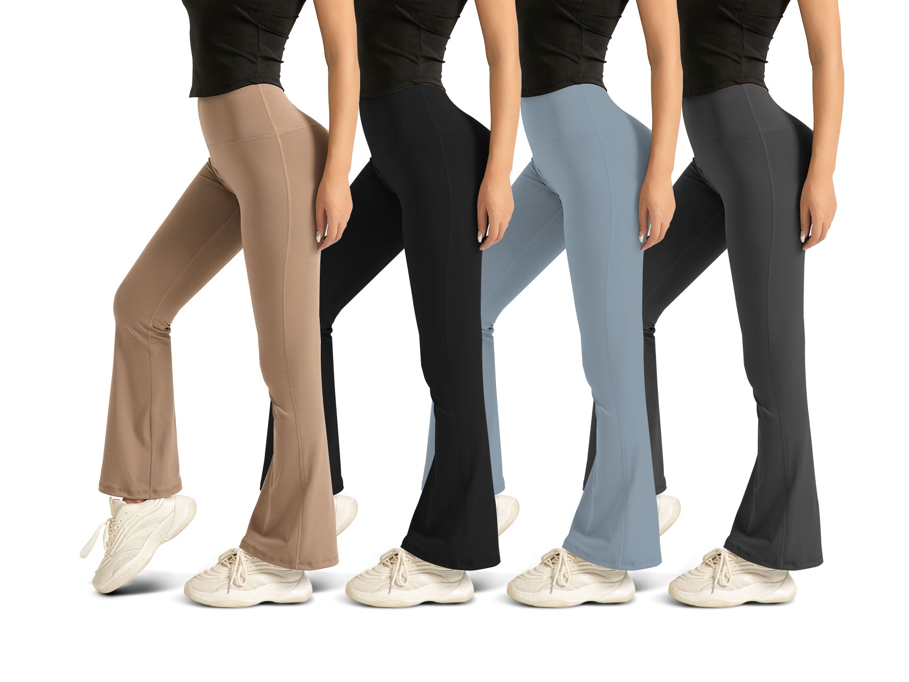 Sarah Express Women's High Waist Flared Yoga Pants Lifting Compression Leggings