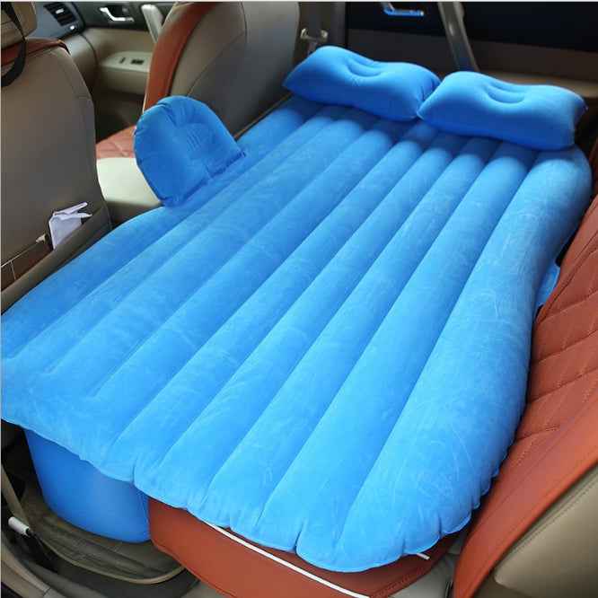 Sarah Express Premium Car Travel Bed - Universal Fit SUV Backseat Air Mattress with Pump Sky blue