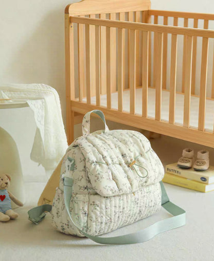 Sarah Express Breathable Floral Diaper Bag Green