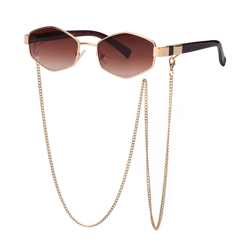 Sarah Express Women's Chain Detail Korean Style Sunglasses UV400 Protection