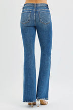Sarah Express Women’s Plus Size Tummy Control High Rise Flare Jeans