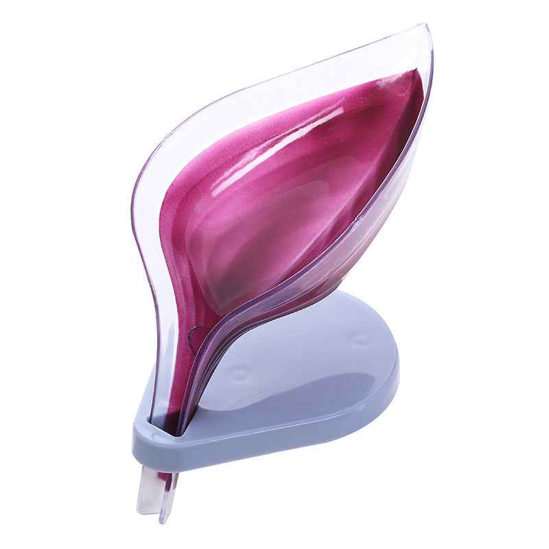 Sarah Express Suction Cup Soap Holder Drain Rack for Kitchen Bathroom Sink Storage Organizer Crystal purple 1pc