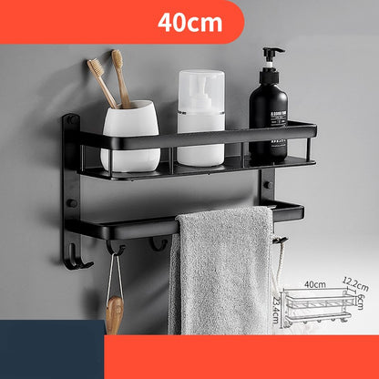 Sarah Express Modern Aluminum Bathroom Shelf Organizer - Wall Mounted Storage Rack Single layer 40cm