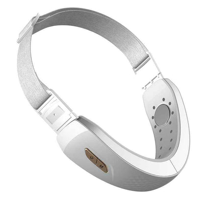 Sarah Express LED Photon Therapy Face Massager - V-Shape Lifting Facial Massager with EMS Microcurrent & Blue Light Pearl white