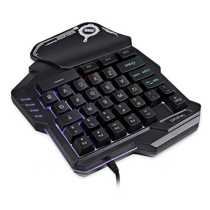 Sarah Express One-Handed RGB Mechanical Gaming Keyboard - Backlit Portable Mini Keypad Controller