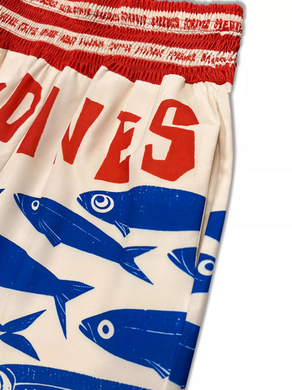 Sarah Express Women's Plus Size Printed Wide Leg Pants