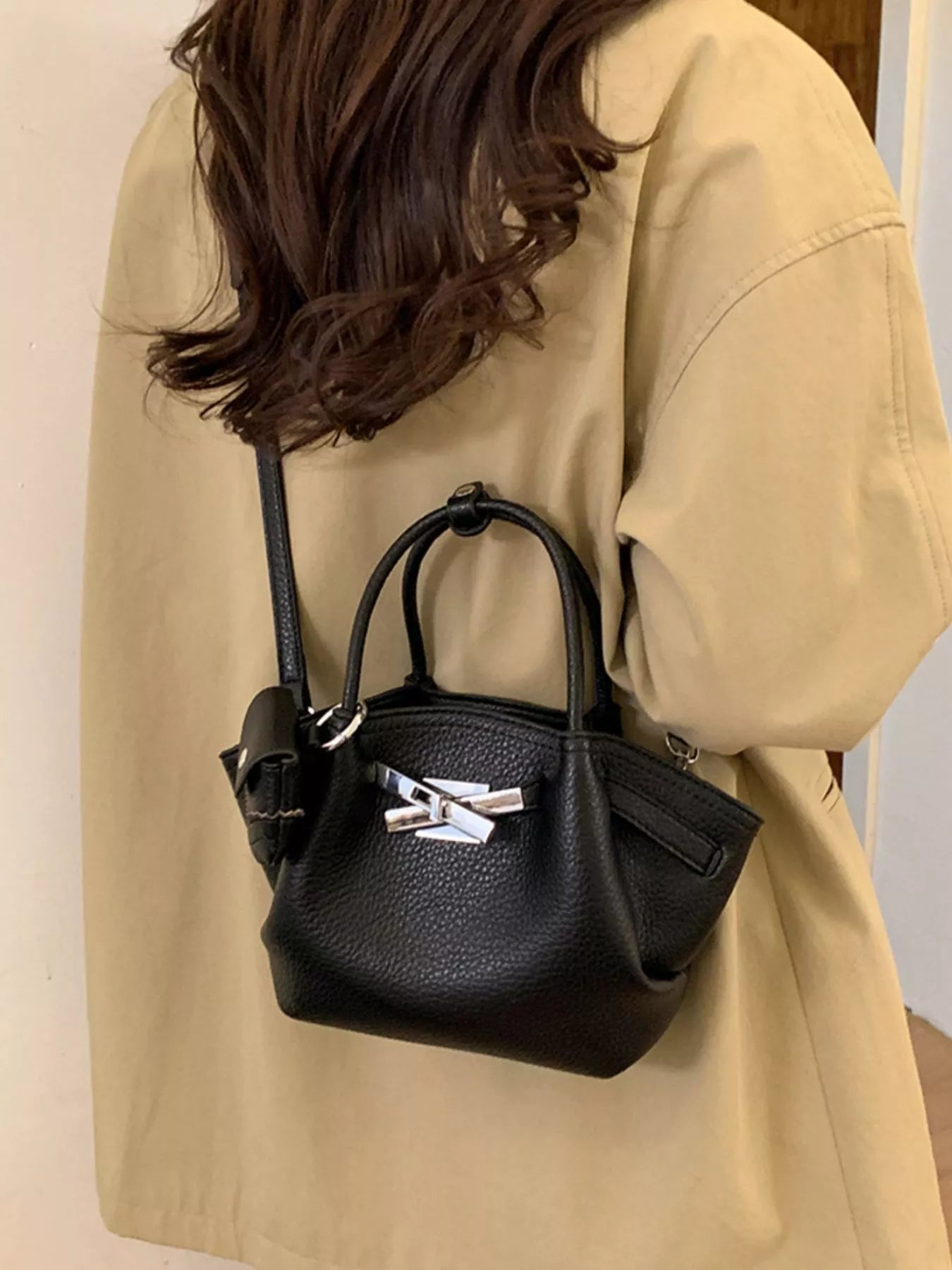 Sarah Express Women's Mini Top Handle Crossbody Bag - Premium PU Leather Handbag