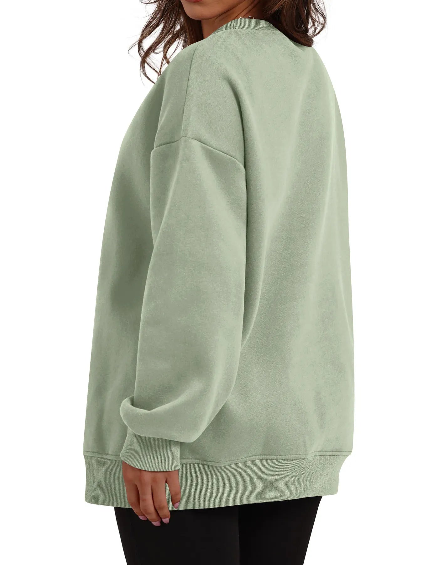 Sarah Express Women's Oversized Long Sleeve Crewneck Sweatshirt