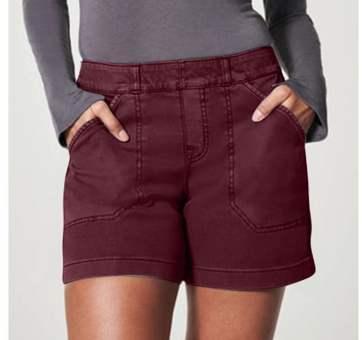 Sarah Express Women's High Waist Overall Pants - Cotton Linen A-Line Casual Cropped Bottoms