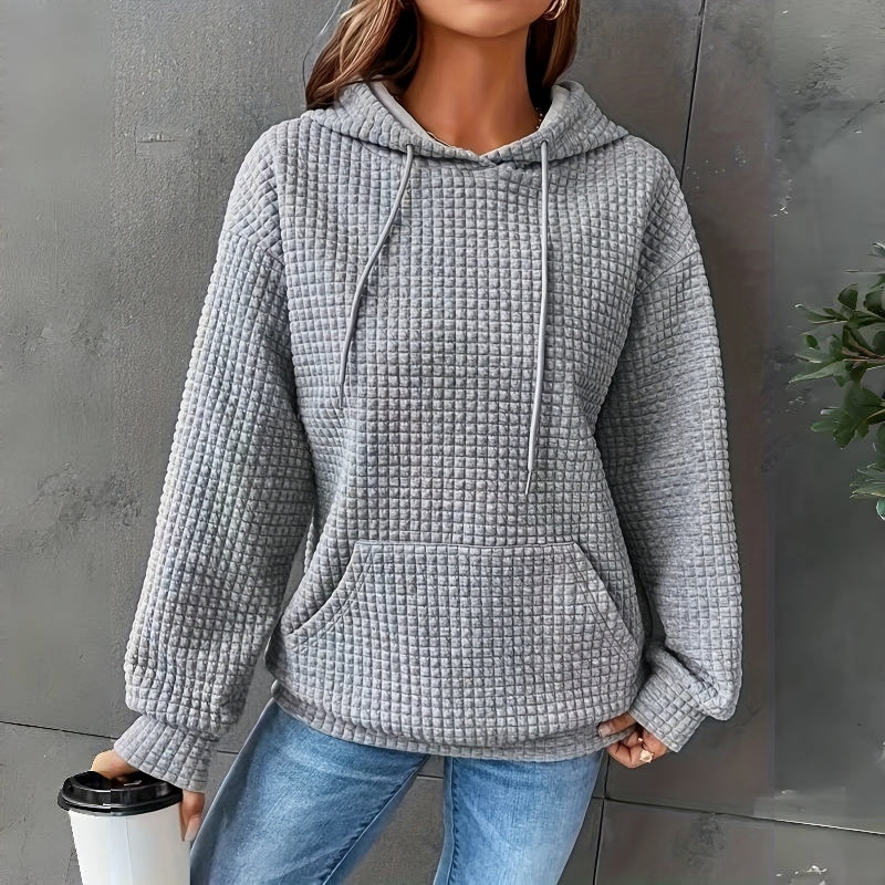 Sarah Express Women's Loose Fit Hooded Long Sleeve Sweatshirt Casual Pullover Top
