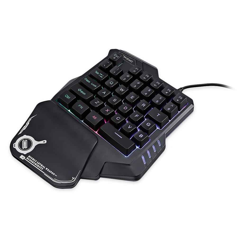 Sarah Express One-Handed RGB Mechanical Gaming Keyboard - Backlit Portable Mini Keypad Controller