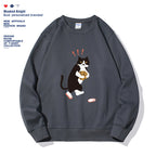 Sarah Express Women's Solid Color Graphic Print Hoodie Long Sleeve Casual Fall Winter Sweatshirt