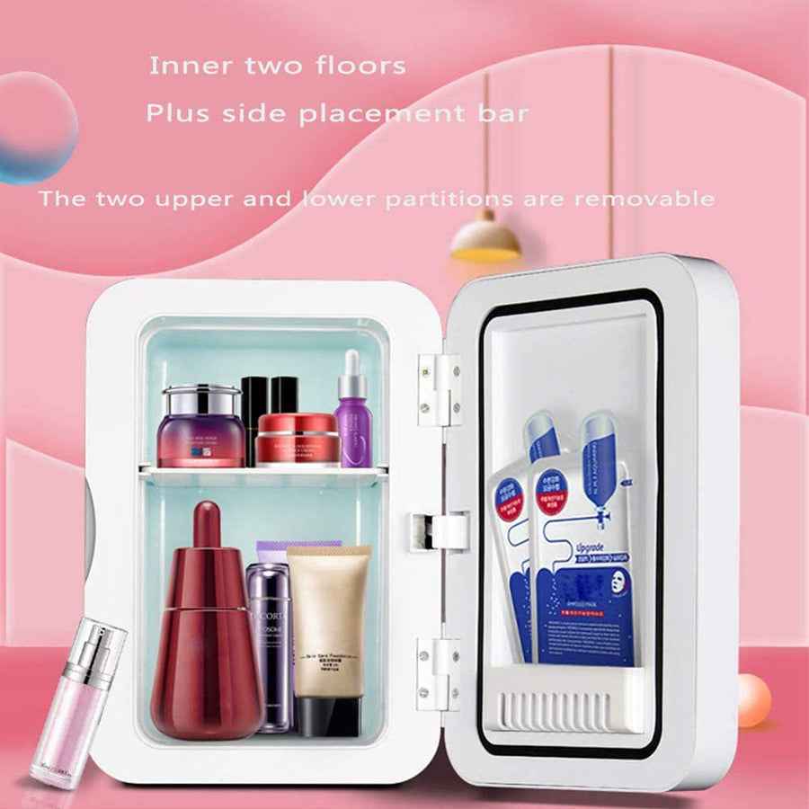 Sarah Express Mini Beauty Fridge - Portable Cosmetic Cooler & Warmer for Skincare Products