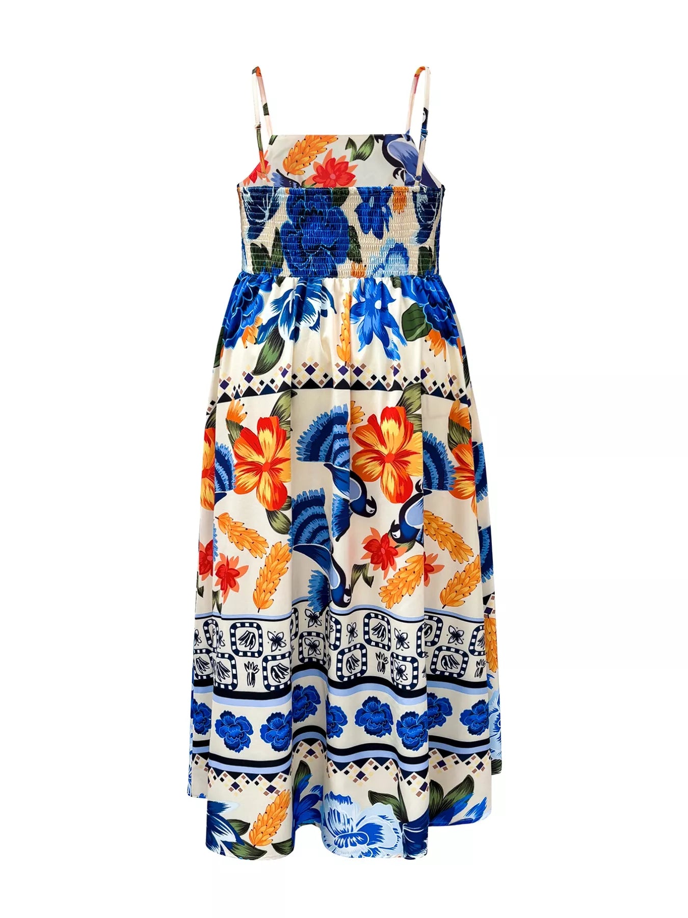 Sarah Express Women's Plus Size Floral Print Spaghetti Strap Maxi Dress