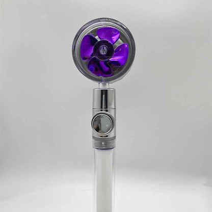 Sarah Express 360° Rotating High Pressure Shower Head with Water Saving Technology Purple transparent tube