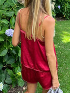 Sarah Express Women's Lace Detail Cami and Shorts Set