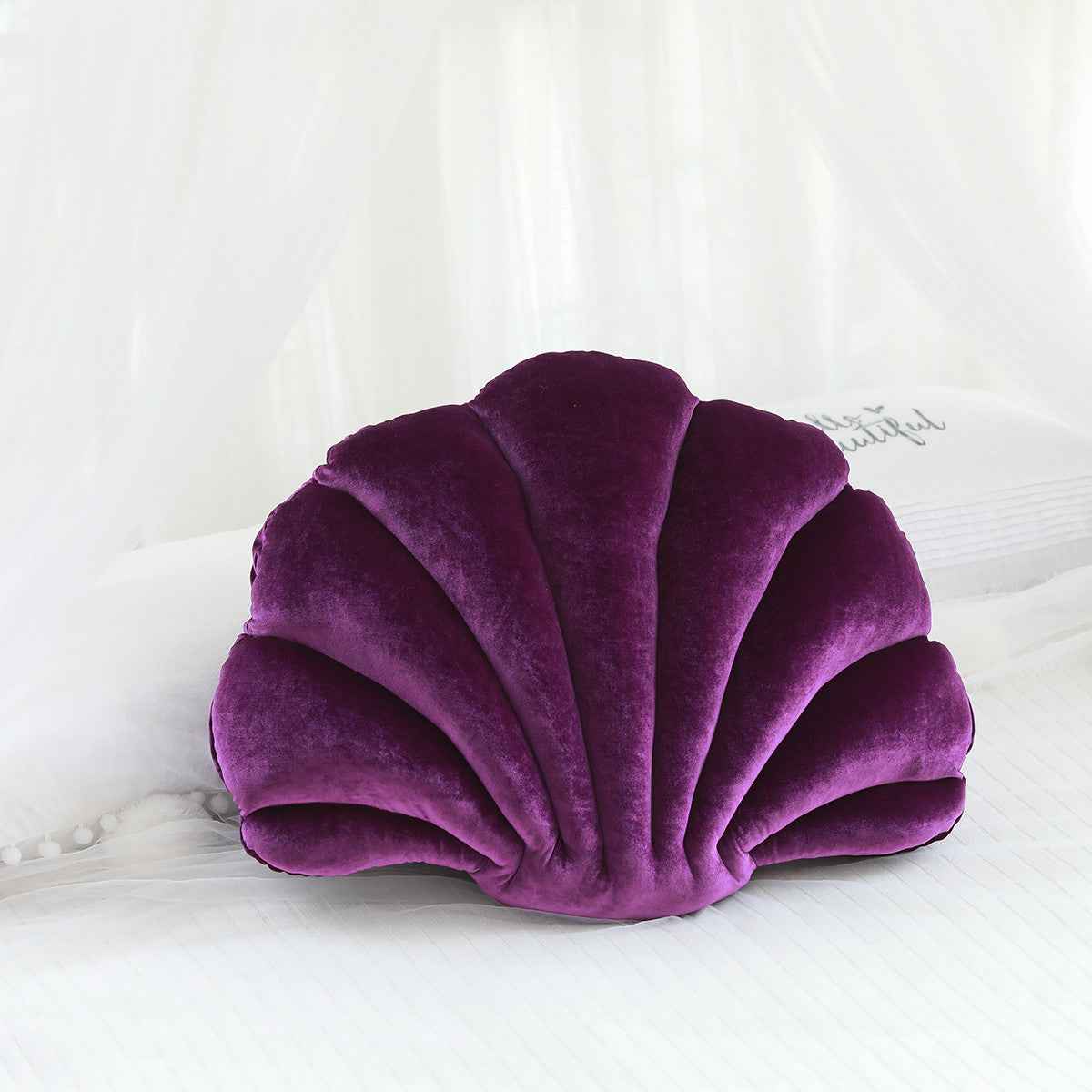 Sarah Express Shell Pillow Cushion - Plush Decorative Throw Pillow for Sofa Bed Home Decor