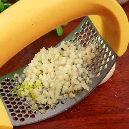 Sarah Express Premium Stainless Steel Garlic Press - Professional Kitchen Tool for Effortless Garlic Crushing