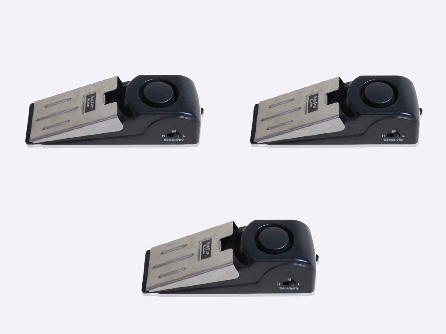 Sarah Express Door Stop Alarm 120dB Security Alert - Portable Burglar Alarm for Home Dormitory Travel Safety Black 3Pcs