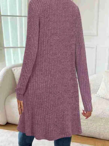 Sarah Express Women's Ribbed Knit Open Front Cardigan