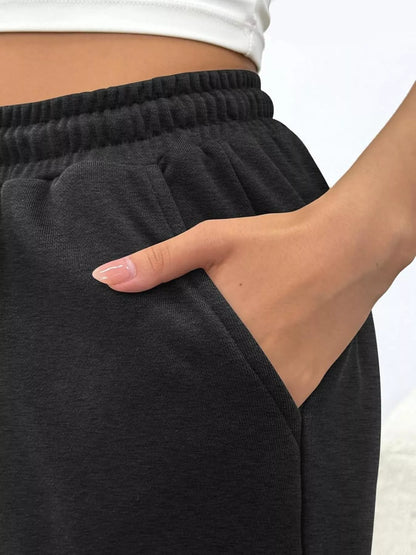 Sarah Express Women's Drawstring Waist Joggers - Casual Cotton Sweatpants with Pockets